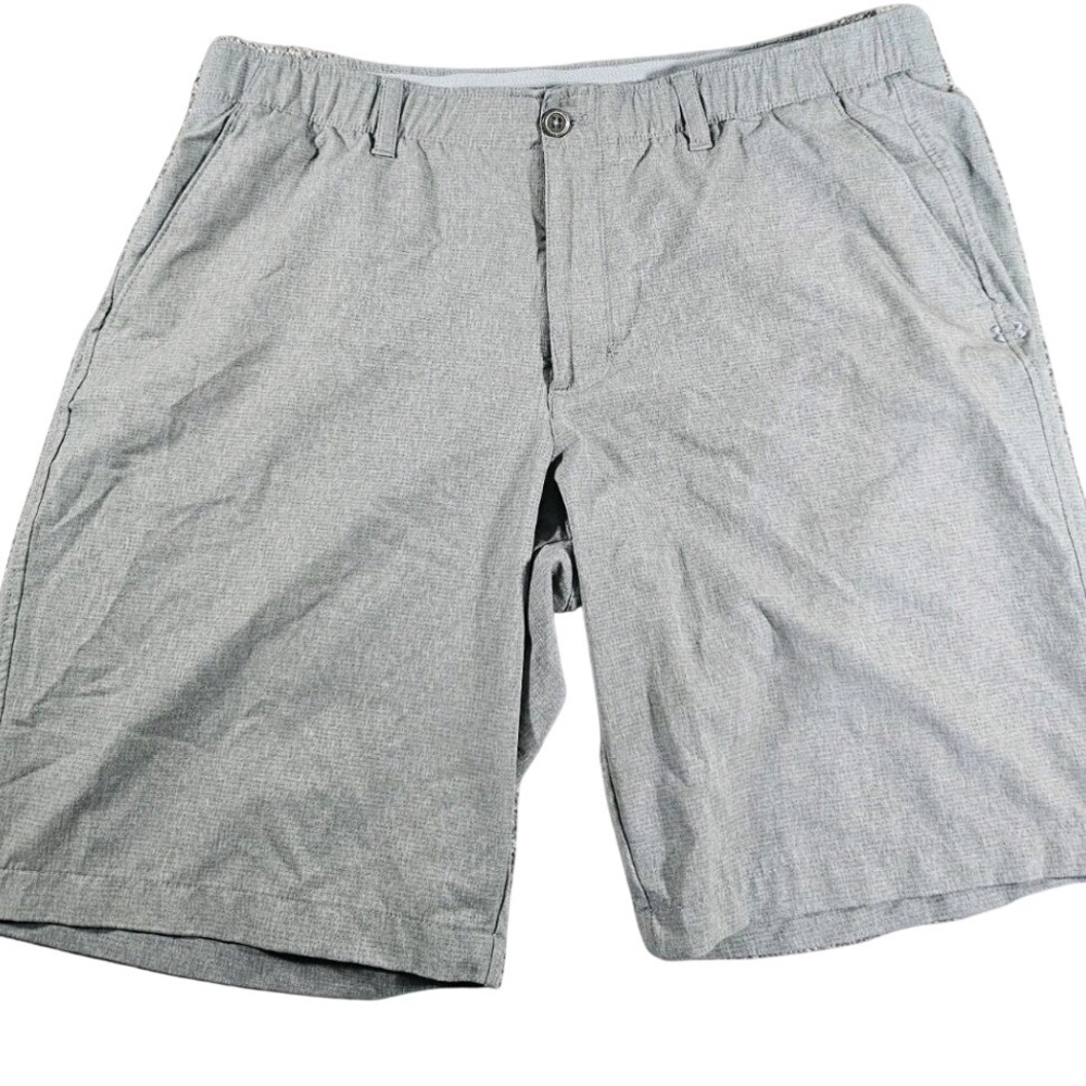 Under Armour Golf Shorts Mens 40 Gray HeatGear Loose Fit Performance Athletic